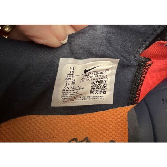 Nike Air Zoom AQ2219 402 Mens Sz 10 Terra Kiger 5 Obsidian/Black - Crimson - Picture 10 of 10